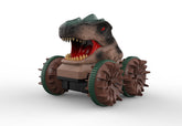 YCFUN TA201 Dinosaur Monster Trucks for Boys 4-7, 2.4Ghz Amphibious Remote Control Car with Light & Spray Function,Waterproof RC Boat Summer Beach Pool Gift,Dinosaur Toys for 3 4 5 6 7 8 Year Old Boy Girl